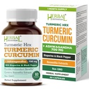 Kurkuma supplement Hrx- Immuunsupplement, Metabolisme Booster Joint Support Supplement met Kurkuma Curcumin, Boswellia, Curcuma & Black Pepper Extract - 60 capsules