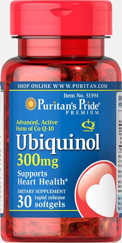 Puritan's Pride Ubichinol 300 mg Softgels, 30 Tellen