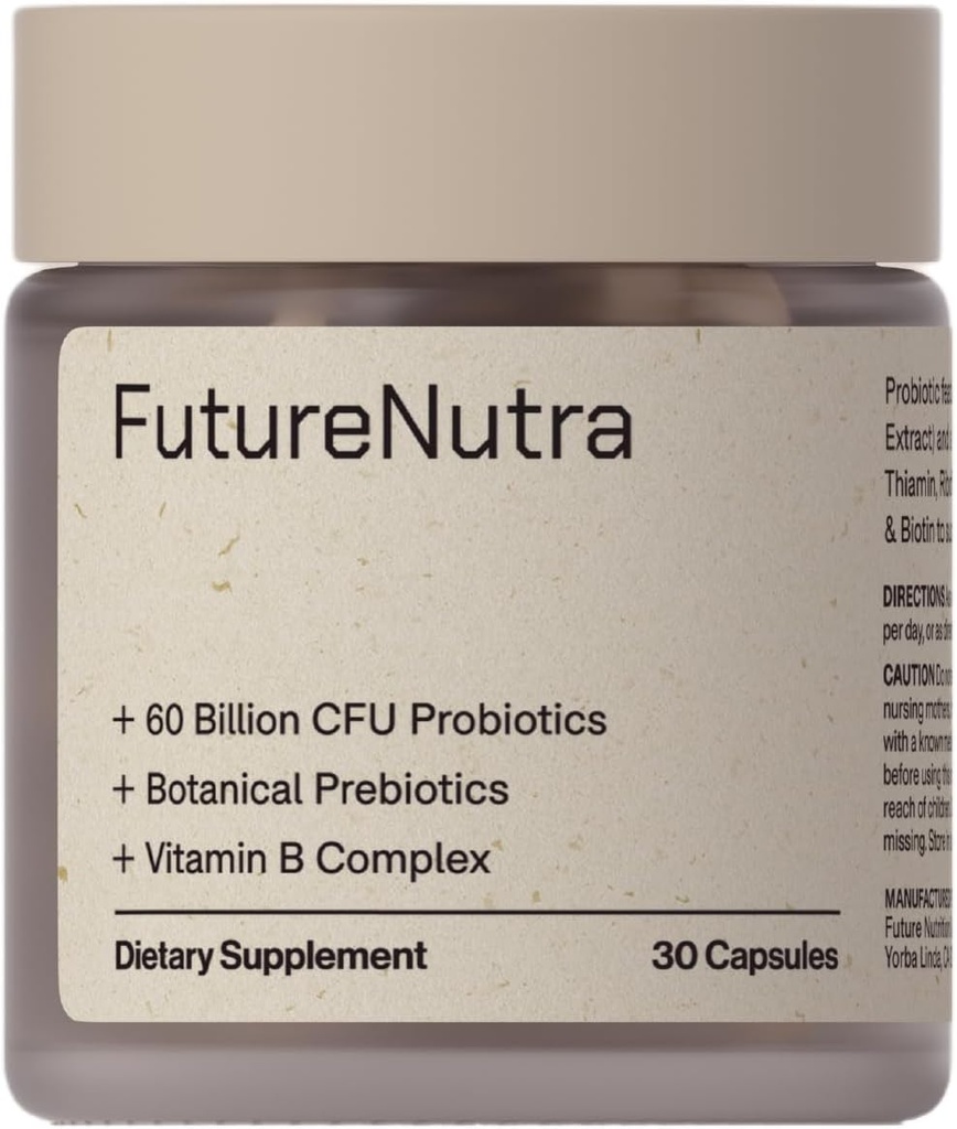 10 Advanced Strains, Prebiotica, en B Vitaminen voor Total Digestief & Immune Health, Ondersteunt Occasional Constipatie, Bloating, Diarree - 30 Tellen / Bottle