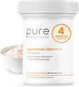 Pure Therapro Rx Liposomal Vitamine C Powder, Gepatenteerd PureWay Vegan Vitamin C Supplement, Ondersteunt gezonde veroudering, Immuunfunctie & Collageen Formation, Non-GMO, Made in The USA (66g,120 Servings)