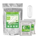 Empty Capsules Size 00 Separated Vegan Pill Caps Plant Based Clear (1,000 Caps+1,000 Bodies) Gluten Free, Non-GMO, Halal Certified Filling Kit for Vegetarian DIY Your Own Supplements