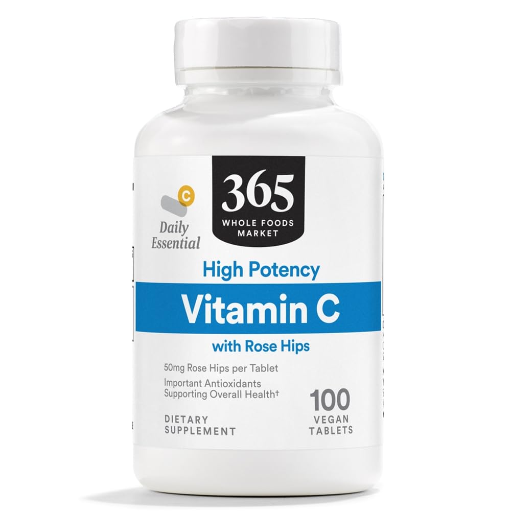365 door Whole Foods Market, High Potency Vitamine C met Rose Hips, Vegan, 100 tabletten