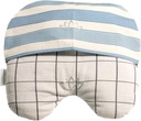 Migraine Relief Eye Pillow Maskers met Bonus Wasbare Hoes: Vlaszaad gevuld voor Hot en Cold Pain Relief Therapie (volwassen, wit en zwart, blauw en Ivoorkust Stripe)