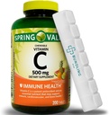 Vitamine C 500mg, Kauwtabletten, Dieetsupplement, 200 Telling (inclusief Bonus Pill Organizer) - 1 Pack