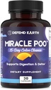 15 dagen Gut Cleanse, Miracle Poo Colon Cleanse Capsules for Detox & Digestief Health Support with Psyllium Husk, Senna, & Cascara Sagrada, Non-GMO, 30 capsules