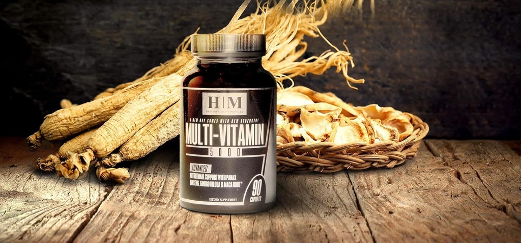 Het eenvoudigste Multivitamine Supplement voor mannen Multi-Vitamine 5000 Infused Immune Health Support Mannen... Dagelijkse Boost Energie, Algemene Gezondheid Vitamine A-K Plus Meer 90 Capsules