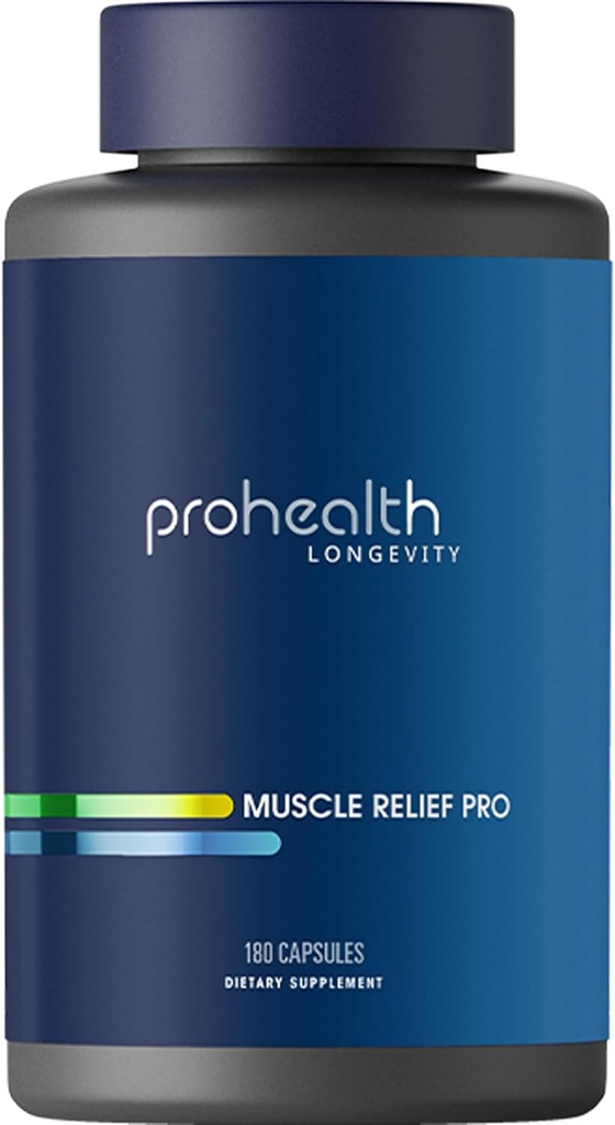 ProHealth Joint & Muscle Relief Pro - Glucosamine Chondroitin, Turmeric, Magnesium, MSM, Malic Acid, Boswellia. Supplement om spier- en gewrichtsproblemen te verminderen en beter te slapen (30 porties)