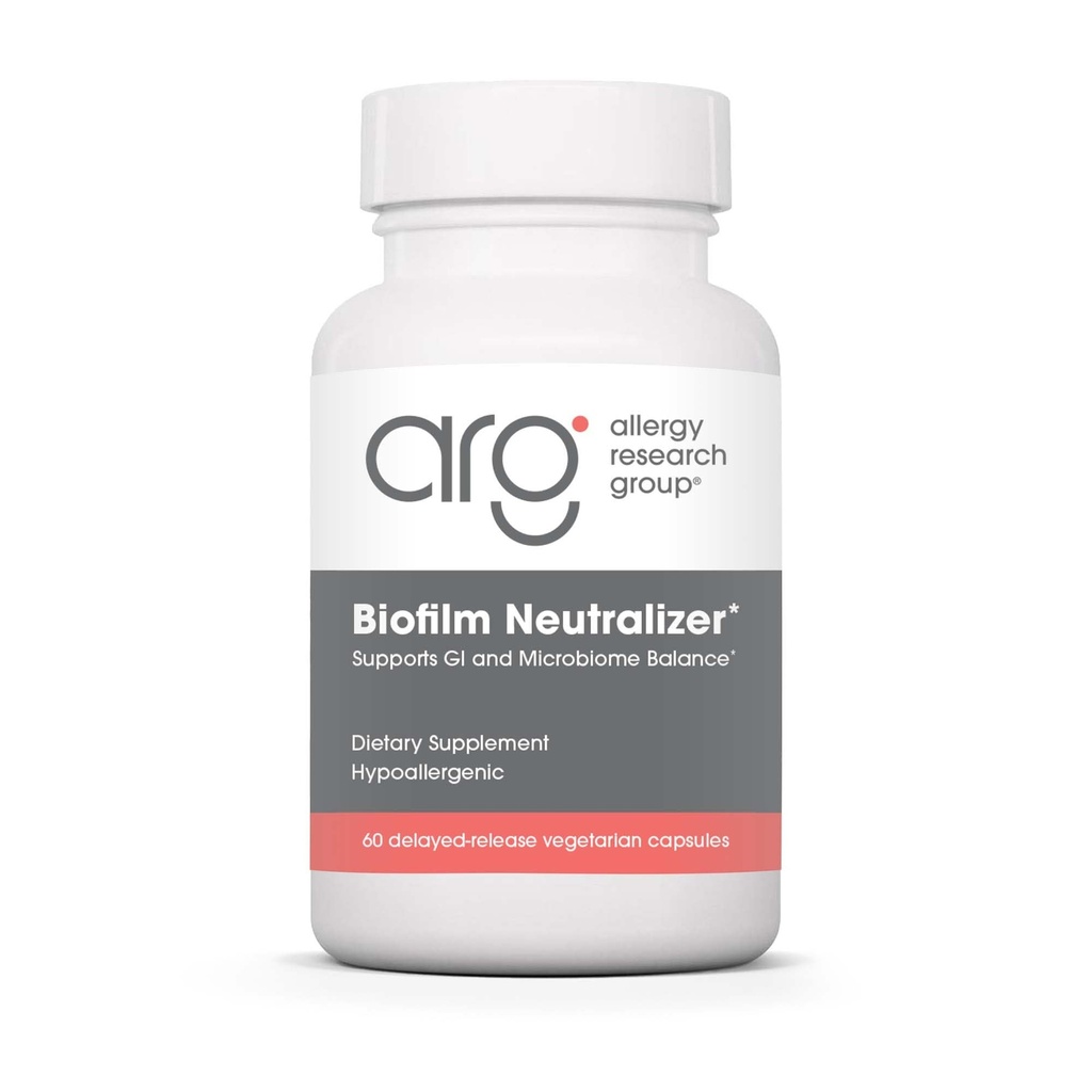 Allergie Onderzoeksgroep Biofilm Neutralizer - Biofilm Defense, EDTA Supplement, Proteolytische Enzymen, Serrapeptase, Vegetarische Capsules - 60 Tellen