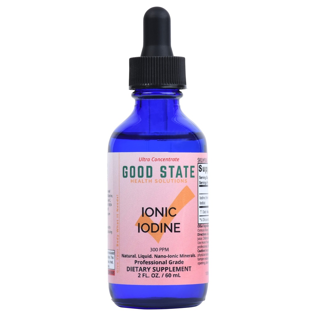Good State Liquid Ionic Potassium Iodide Supplement | Glass Bottle | Vegan | 150 mcg per 10 Drops | 118 Servings | Supports Thyroid Health, Energy, Immunity, Metabolism | 2 oz.