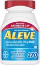 Aleve Zachte Grip Artritis Cap Tablets, Snelle Acting All Day pijn verlichting voor hoofdpijn, spierpijn, en Koortsreductie, Naproxen Natrium Capsules, 220 mg, 270 Tel.