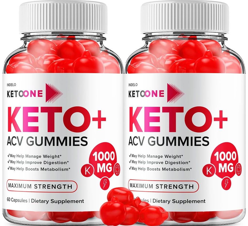 (2 Pack) Keto One Gummies Advanced Loss - ACV Gummies Maximale sterkte, Keto One Keto Plus ACV Weight Management Gummies Apple Cider Vinegar, Keto One Gummies Reviews B12 Keto+ACV (120 Gummies)