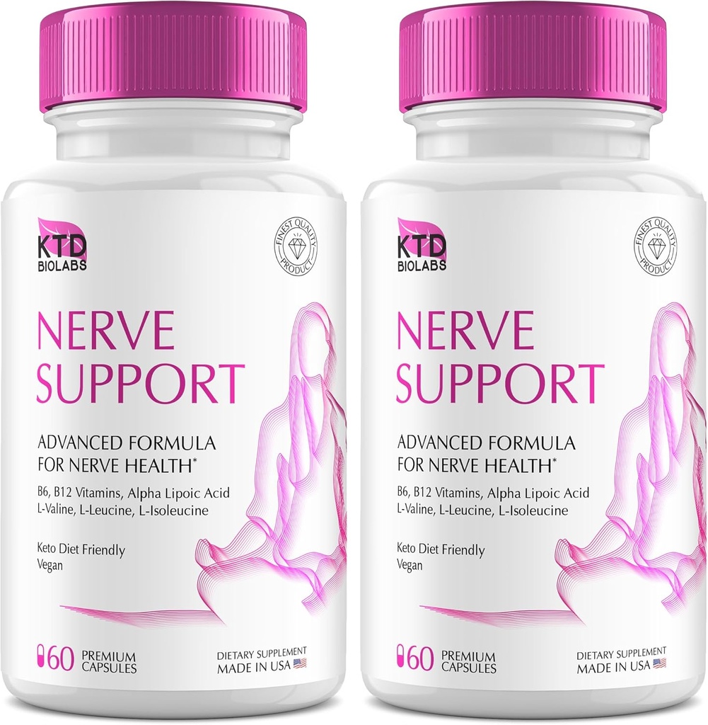 Verpakking van 2 Nerve Redder voor Neuropathie 828mg, Advanced Nerve Support Supplement, Vernieuwen voor gezonde voeten, Beste Regen met Alpha Lipoïnezuur, Vitaminen D, B6, B12-60 Capsules
