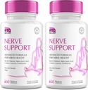Verpakking van 2 Nerve Redder voor Neuropathie 828mg, Advanced Nerve Support Supplement, Vernieuwen voor gezonde voeten, Beste Regen met Alpha Lipoïnezuur, Vitaminen D, B6, B12-60 Capsules