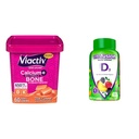 Viactiv Calcium + Vitamine D3 Supplement Zachte Kauwen, Caramel, 60 Kauwen - Calcium Dieetsupplement & Vitafusie Vitamine D3 Gummy Vitaminen voor Bone en Immuun Systeem Ondersteuning, Perzik, Blackberry