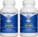 Sea Moss Capsules (Pack of 2) - Wildcrafted Irish Sea Moss, Bladderwrack & Burdock Root Superfood Blend - Immune System, Joint, Gut Health & Thyroid Support - 240 Vegetarische Capsules