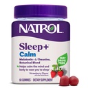Natrol Slaap+ Kalm Melatonine Gummies voor volwassenen, Slaap Gummies, Aardbei Smaak, 60 Gummies, 30 dagen levering