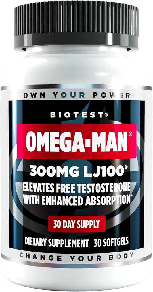 Biotest Omega-Man - 300mg High-Absorptie LJ100 Longjack (Eurycoma longifolia) - 30 Softgels