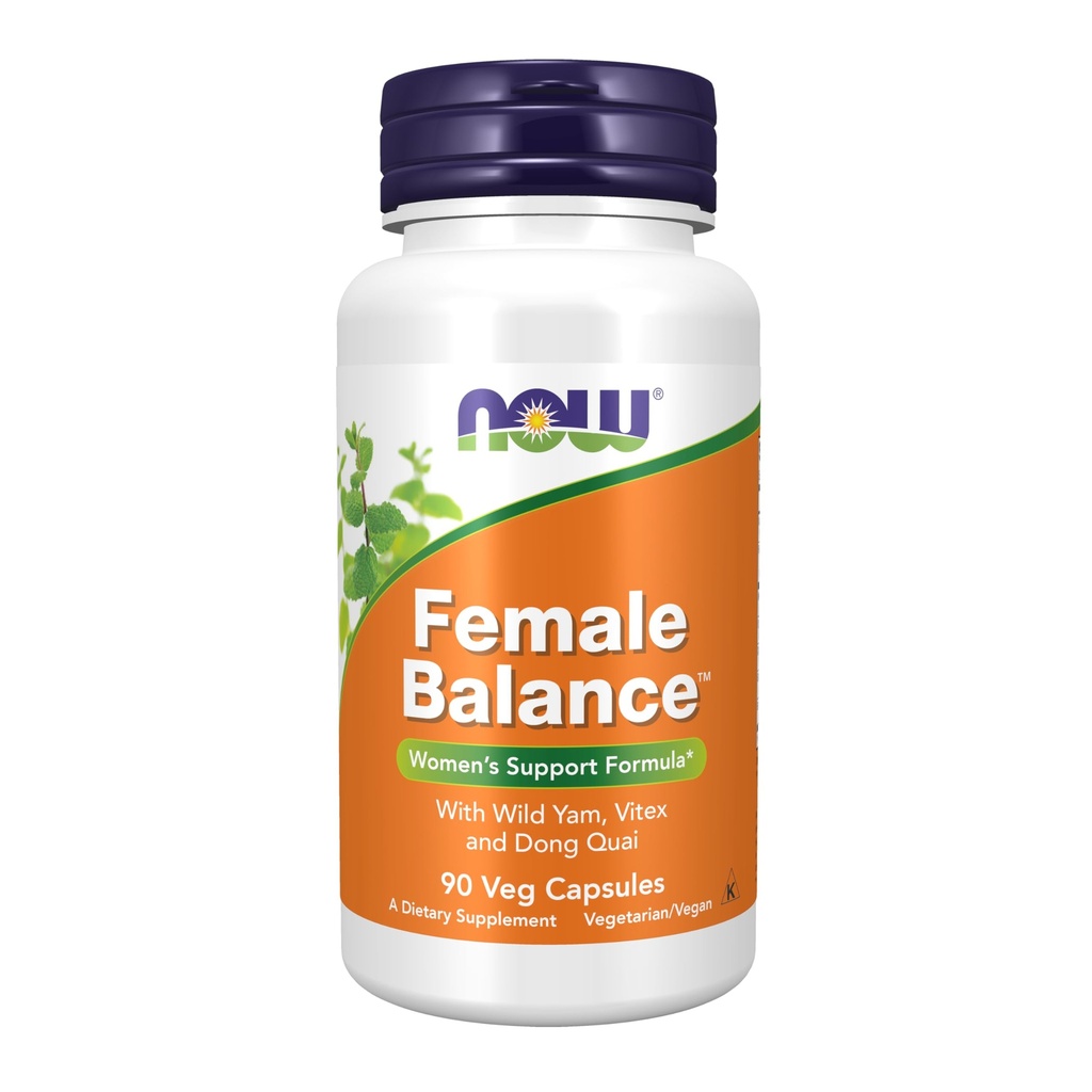 NOW Foods Supplementen, Female BalanceTM met Wild Yam, Vitex, Dong Quai, GLA, Vitamine B-6 en Folaat, 90 Capsules