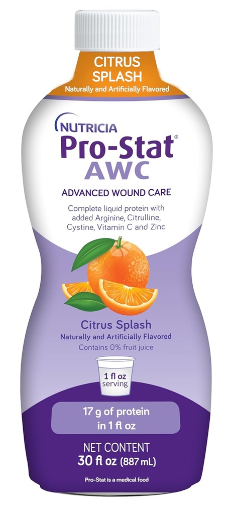 Pro-Stat Advanced Wound Care (AWC), Geconcentreerde Liquid Protein Medical Food - Citrus Splash Punch Flavor, 30 Fl Oz fles