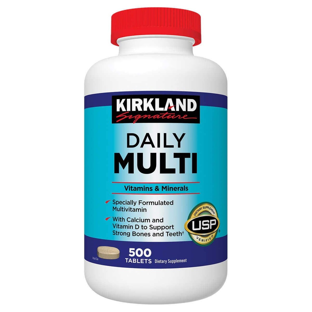Kirkland Signature Daily Multi, 500 tabletten (2 verpakkingen)