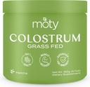 Moty Bovine Colostrum Grass Fed Powder Supplement for Gut Health, Muscle Recovery, Superfood for Immunity, Gluten Free (60 Servers) - Matcha Flavored