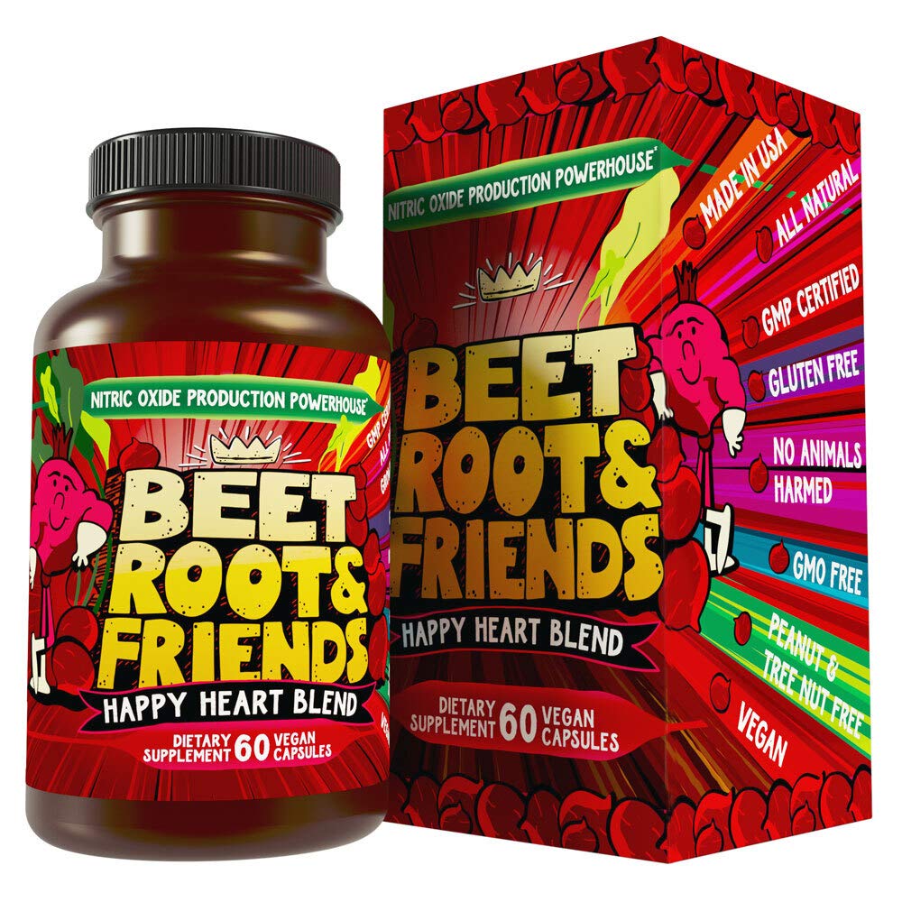 Beetwortelcapsules - Circulatie, hart-gezonde energie - w Grape Seed Extract & Ginseng 60 Graaf Vegan