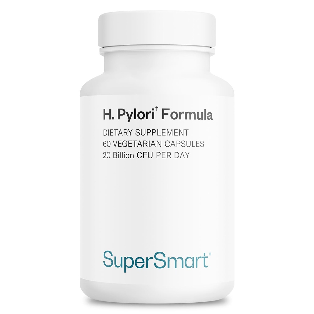 Supersmart H. Pylori Formula 20 Miljard CFU per dag (High Potency) - Gepatenteerde Pylopass Probiotic Lactobacillus Reuteri DSM 17648 Supplement 