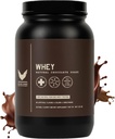 High Level Whey Proteine Powder Stevia Swetened, Natural Chocolate Shake, 24g Proteine, Ultra Filtered Non-GMO, Dispensive Enzymes, Gluten Free, 
