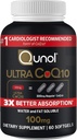 Qunol Ultra CoQ10 100mg 3X Betere absorptie Gepatenteerd water en vet Oplosbaar natuurlijk supplement formulier Co-enzym Q10 Antioxidant voor Heart Health Packs Softgels, 120 Tellen