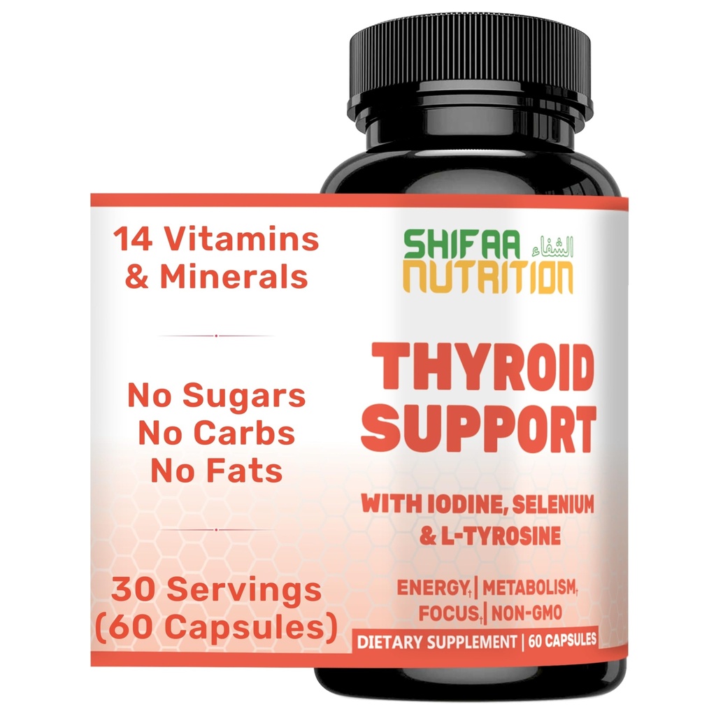 SHIFA NUTRITION Halal Thyroid Support 30 Servings 