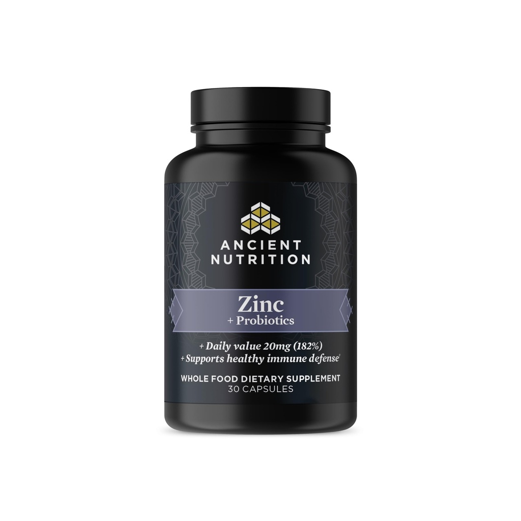 Oude Voeding Probiotica en Zink Supplement, Ondersteunt gezonde immuunsysteem en Gut Health, gemaakt zonder GGO's, Superfoods Supplement, Paleo en Keto Friendly, 30 Tellen