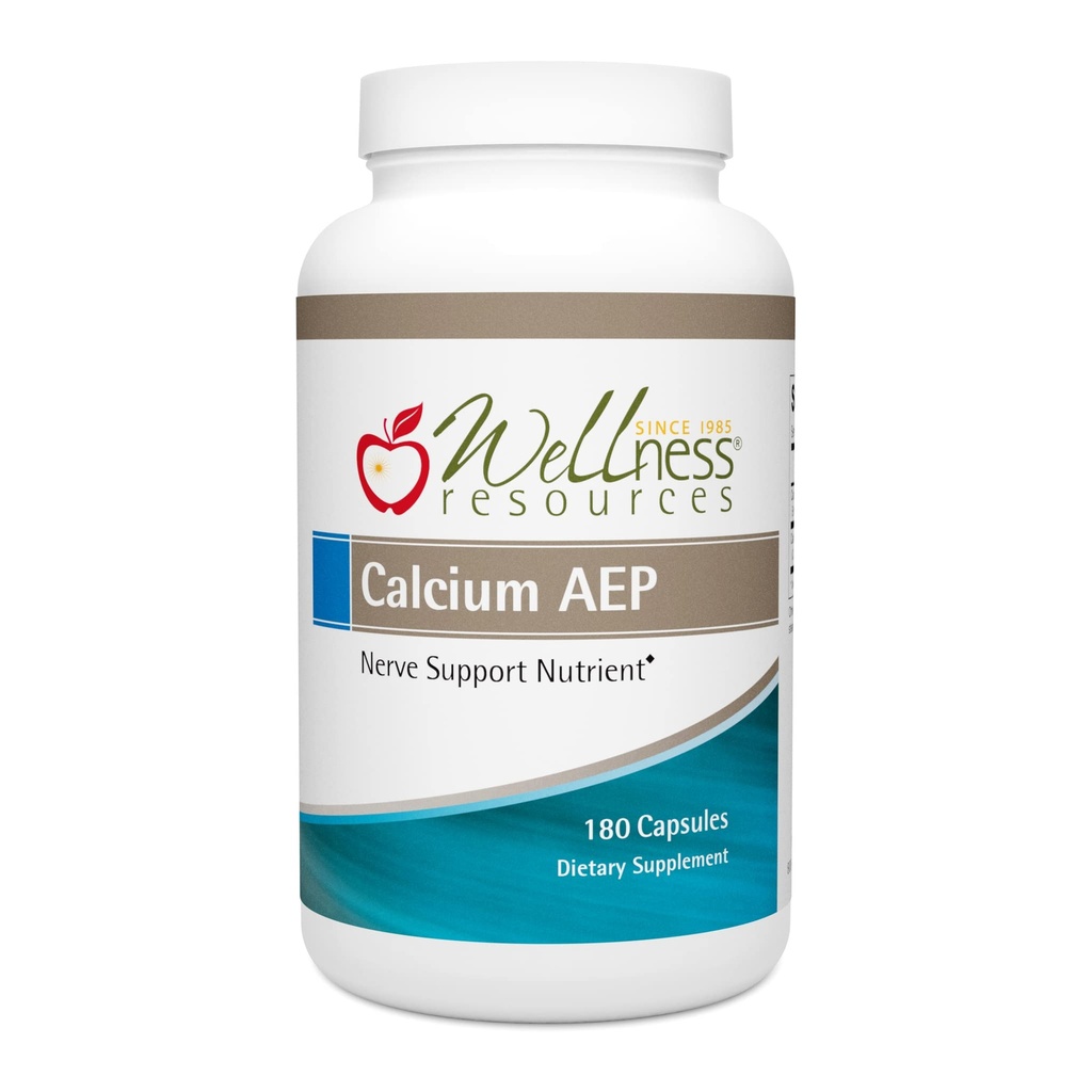 Wellness bronnen Calcium AEP - Zenuw Ondersteuning Supplement voor Cellular Protection, Longevity, Cell Membrane Health, myeline Scheath Support - 925mg Ca-2-AEP Per capsule - 180 capsules