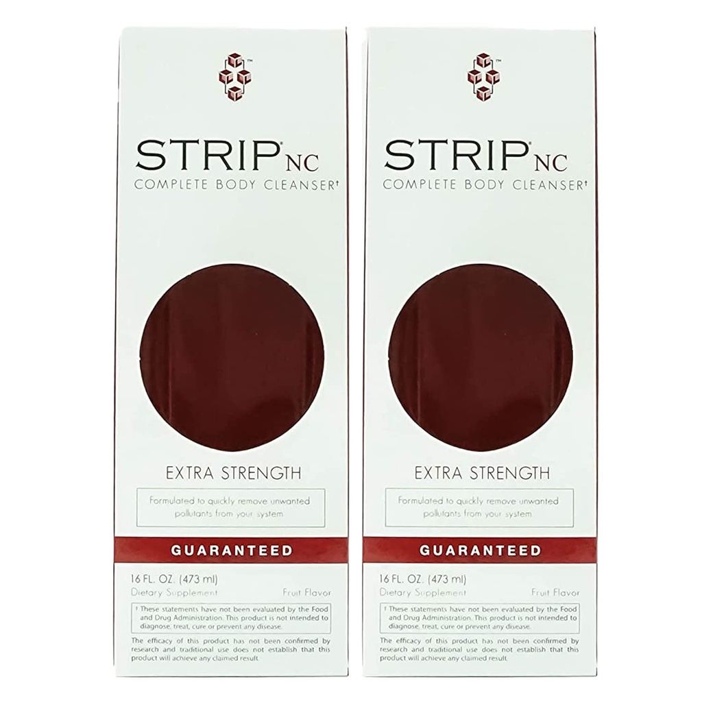 Wellgenix Strip NC Herbal Cleanse Detox Drink-Extra Sterkte Lichaamsreiniger Vloeistof - Snelle acting en diepe systeemreiniger- Fruit Punch 16oz (verpakking van 2)