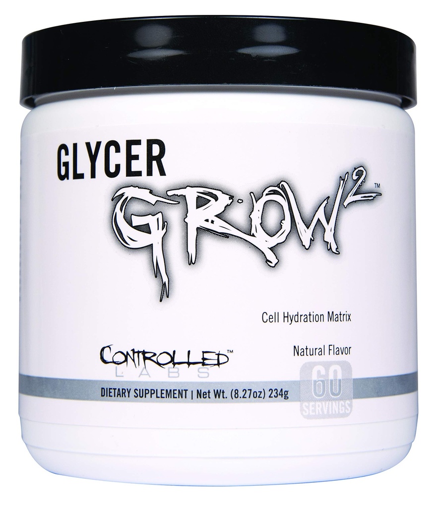GECONTROLEERDE LABS GlycerGrow 2, verhoging van celvolume en bloedvatigheid, helpt bij het verbeteren van duurzaamheid, groei en herstel, helpt bij het handhaven van workout intensiteit, 60 servers, ongearomatiseerd