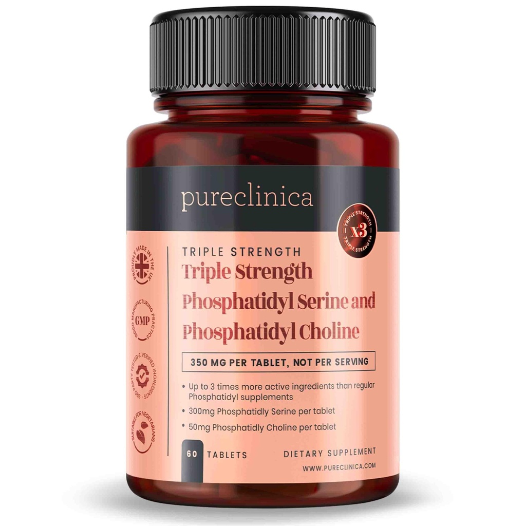 pureclinica Triple Strength Fosfatydyl Serine en Fosfatidyl Choline x 60 tabletten
