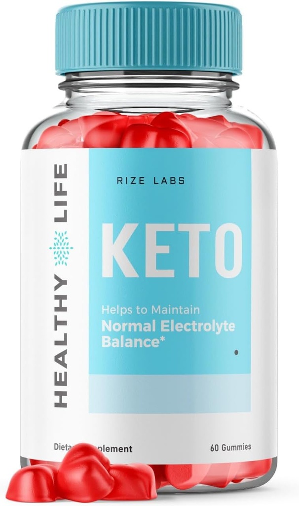 rize labs - Gezond leven Keto ACV Gummies - Geavanceerd gewichtsverlies - Limming Belly Fat Diet - Helpt bij het handhaven van normale elektrolyte balans (60 Gummies)