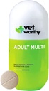 Vet Worthy Adult Multi Vitamins - Multivitamin for Dogs to Support Optimum Health and Overall Wellness - Dog Supplement with Iron, Magnesium, Zinc, Vitamin A, B Vitamins - Liver Flavor, 60 Tablets