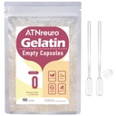 Maat 0 Lege Gelatine Capsules met 2 Micro Lepels - 100 Telle Lege Heldere Capsule - Gel Pill Capsules voor Poeders Supplementen