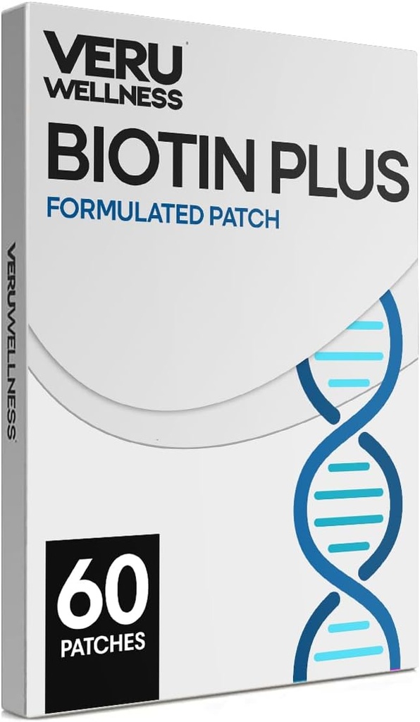 Veru Wellness Biotin Plus Daily Patch - B7, Collageen - Zelfklevende tijdpersbericht (60 dagen)
