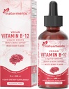 Naturments Vitamin B12 5000 mcg Organic Liquid Drops: Energy & Nerve Support- Vegan Alcohol Free, Non-GMO, Sugar Free 2 Fl Oz