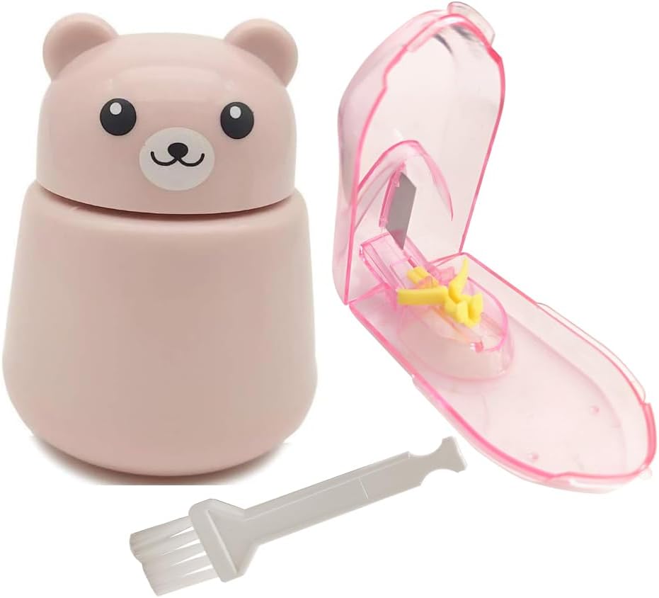CoaGu Bear Pill Crusher & Splitter Kit - BPA-Free Combo for Pillen/Tablets, FDA-Compliant Fine Powder, Nursing Home & Travel