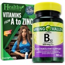 Gezonde Overschot Vitamine B12 Supplement Tabletten 500 mcg 100 Tabletten en Vitale Volumes Tips Kaart