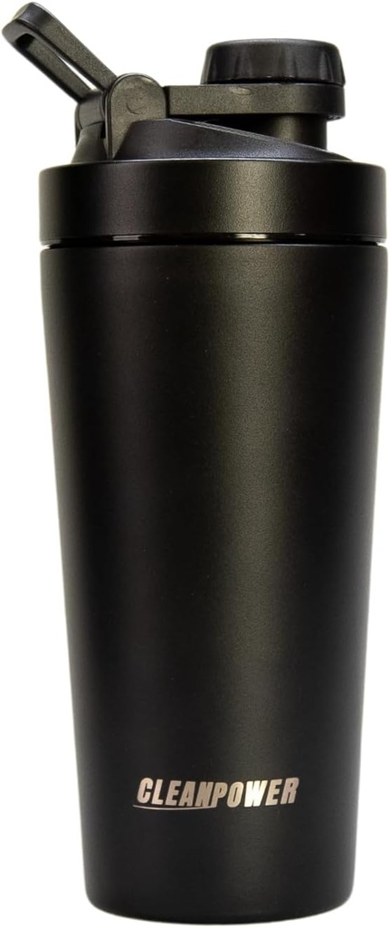 CleanPower Stainless Steel Shaker Bottle 