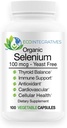 SE-100 100 mcg (100 telling) - Pure Selenium Gistvrije ondersteuning Immune, Cardiovasculaire, en schildkliergezondheid