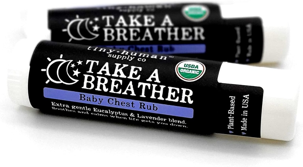Biologische Neem een ademende baby borst Rub Stick 2pk, 100% natuurlijke, verzachtende Lavendel & Eucalyptus, Petroleum vrij, wreed vrij
