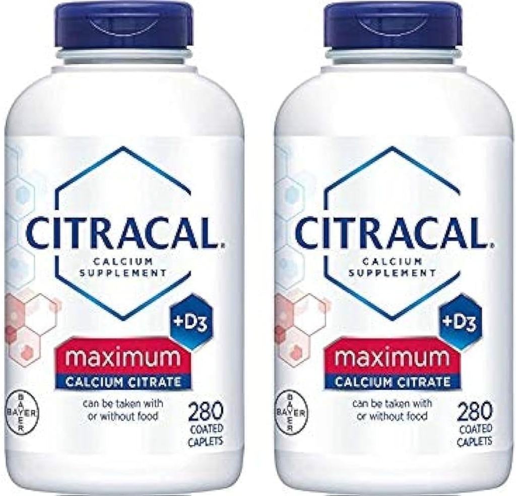 Citracal - Calcium citraat met vitamine D3 - 2 flessen, 280 caplets Elke