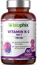 biophix Vitamin K2 MK-7-100 mcg 60 Veg Capsules - Supports Strong Bones Immune Health