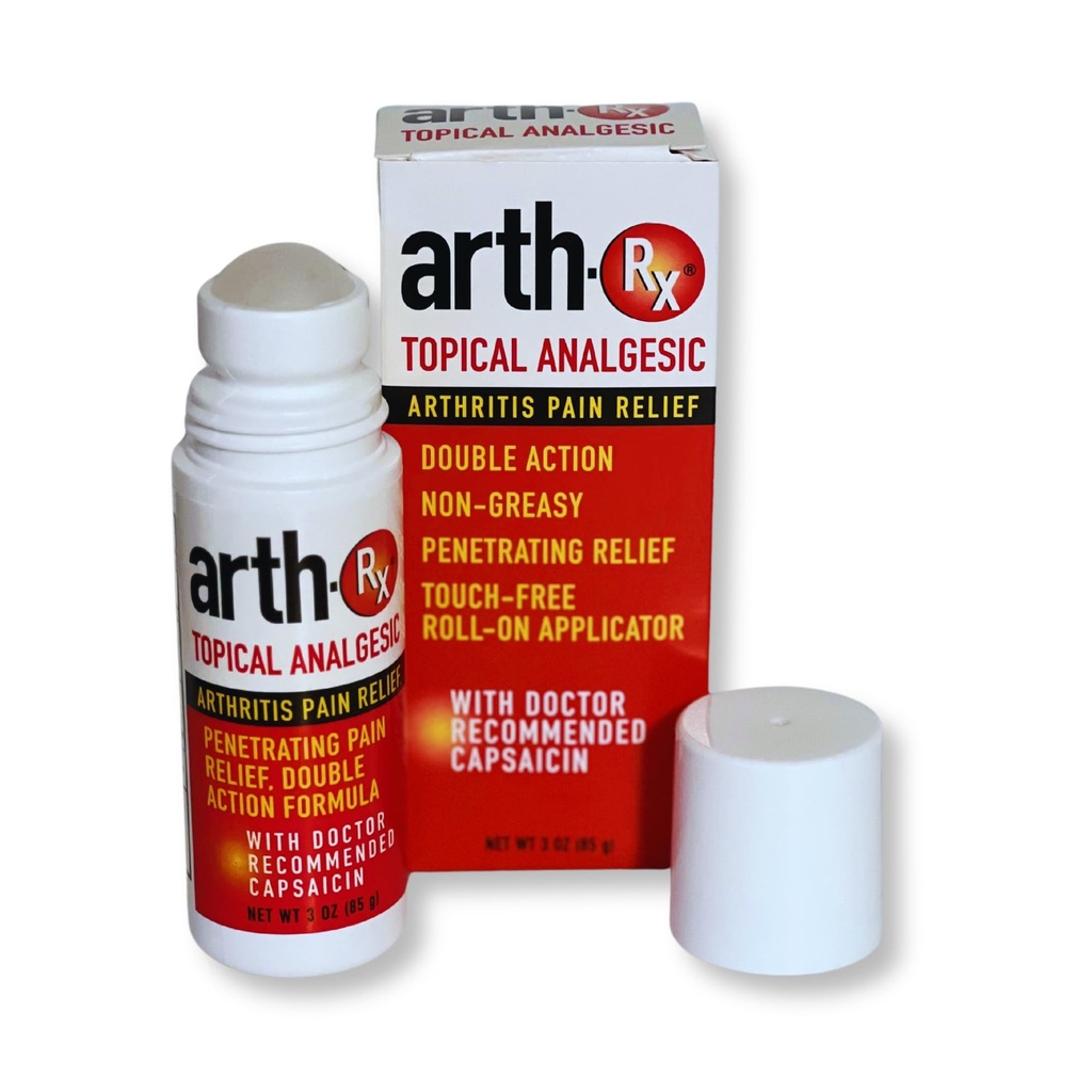 Topische Analgetische Artritis Pijn Verlichting, Opwarmende Penetrerende Capsaicin Roll op, Maximale verlichting voor artritis, spier, gewrichts- en rugpijn 3 oz