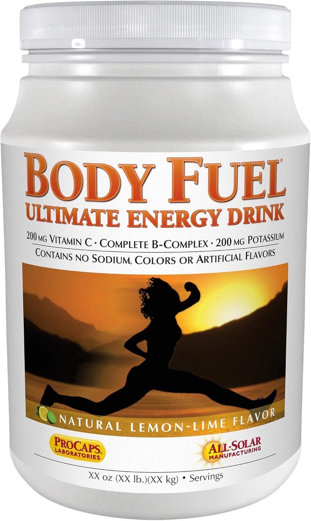 ANDREW LESSMAN Body Fuel 60 Serves, Lemon-Lime Flavor - Nutrische Blend van Complex Koolhydraten en Fructose voor onmiddellijke en duurzame energie, met hoge potentie B-complex en vitamine C