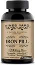 Ijzersupplementen Natural Herbal Iron Pills Biologische Sarsaparilla, Dandelion, Burdock Root & Yellowdock Capsules 1200mg 